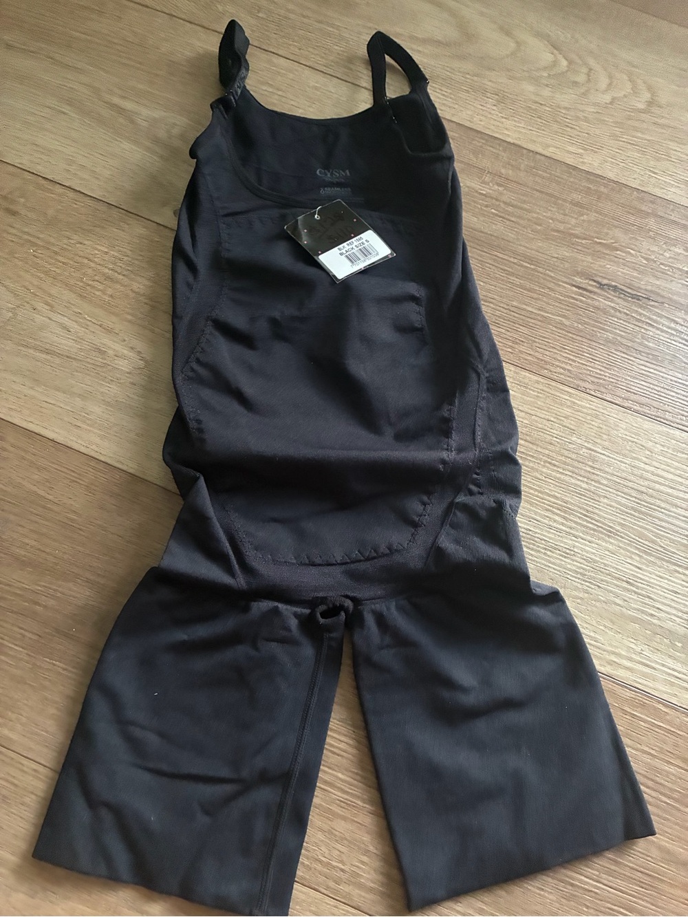 Black Shaping Bodysuit with Thigh Support - Unknown Brand